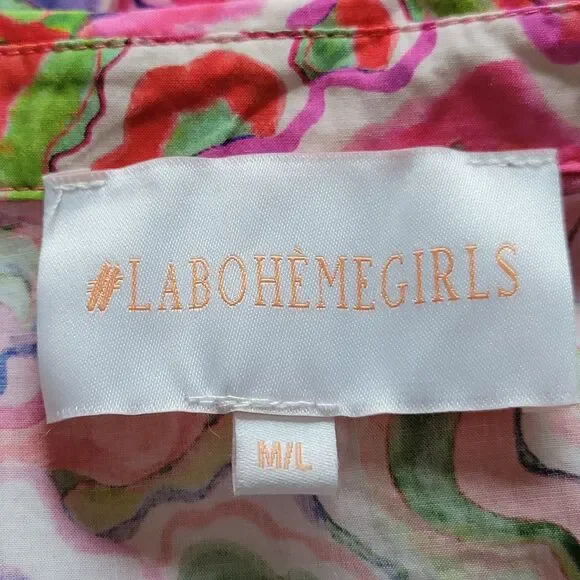 La Boheme Girls Moxie Mini Dress Agate Candy Apple Size M/L - Picture 10 of 11